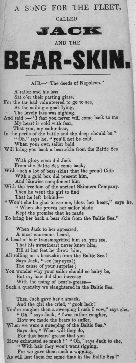 Broadside titled No title